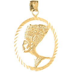 Yellow Gold-plated Silver Nefertiti Pendant