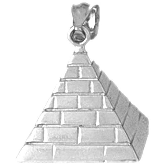 Sterling Silver 3D Pyramid Pendant