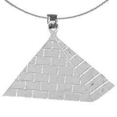 Pyramidenanhänger aus Sterlingsilber (rhodiniert oder gelbvergoldet)