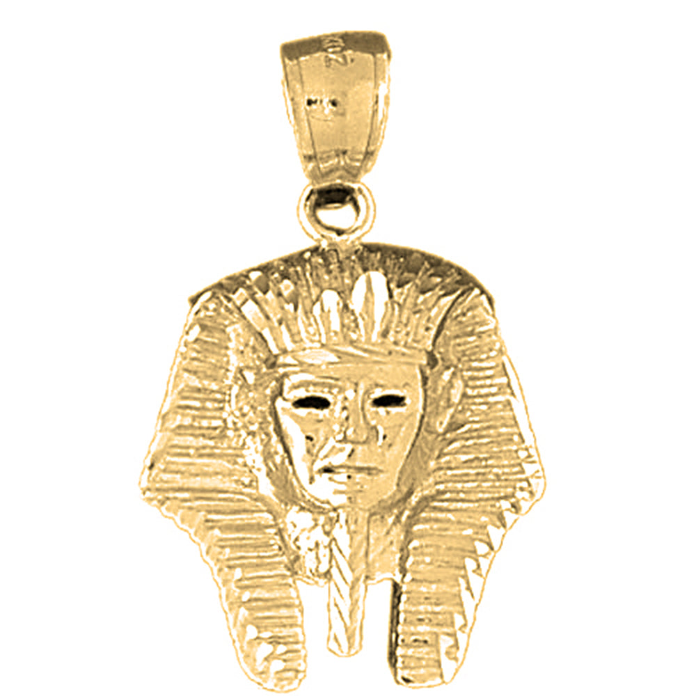 Yellow Gold-plated Silver King Tut Pendant