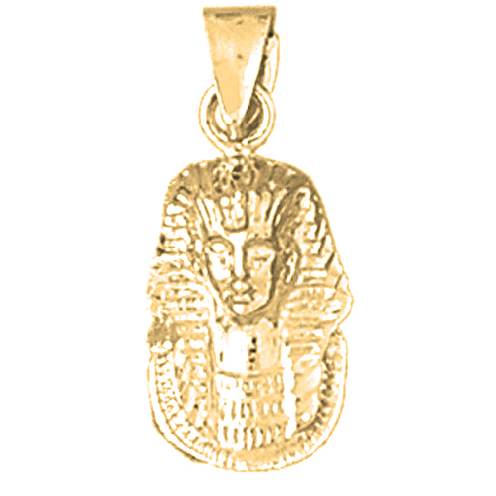 Yellow Gold-plated Silver King Tut Pendant