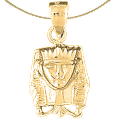 Colgante Rey Tut de plata de ley (bañado en rodio o oro amarillo)