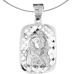 Sterling Silver King Tut Pendant (Rhodium or Yellow Gold-plated)