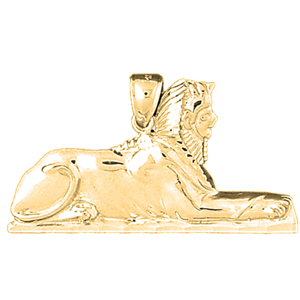 Yellow Gold-plated Silver Sphinx Pendant