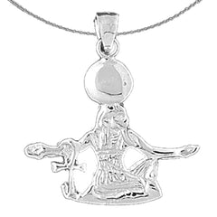 Sterling Silver Sphinx Pendant (Rhodium or Yellow Gold-plated)