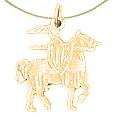 Sterling Silver Roman Soldier Pendant (Rhodium or Yellow Gold-plated)