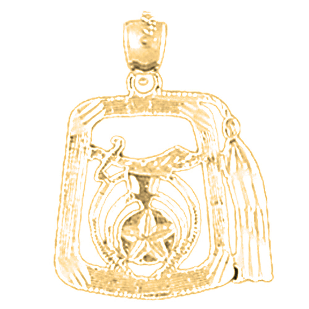 Yellow Gold-plated Silver Sword Pendant