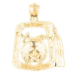 Yellow Gold-plated Silver Sword Pendant