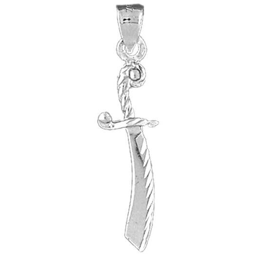 Sterling Silver 3D Sword Pendant