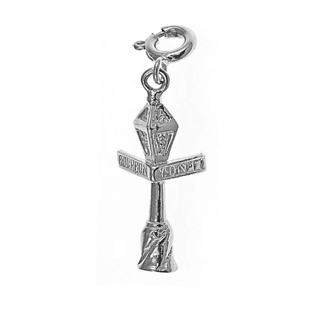 Sterling Silver Bourbon And Conti, St. New Orleans Pendant