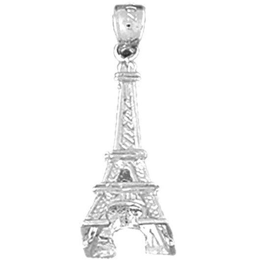 Sterling Silver 3D Eiffel Tower Pendant