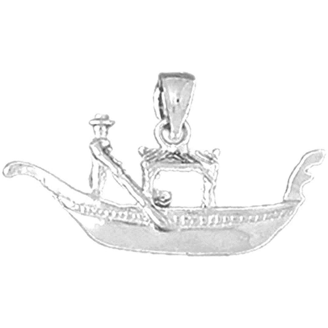 Sterling Silver 3D Gondola Pendant