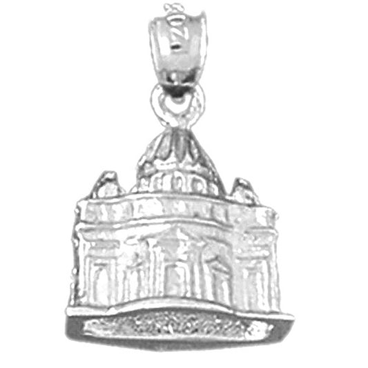 Sterling Silver 3D Vatican Pendant