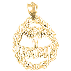 Yellow Gold-plated Silver Kauai Pendant