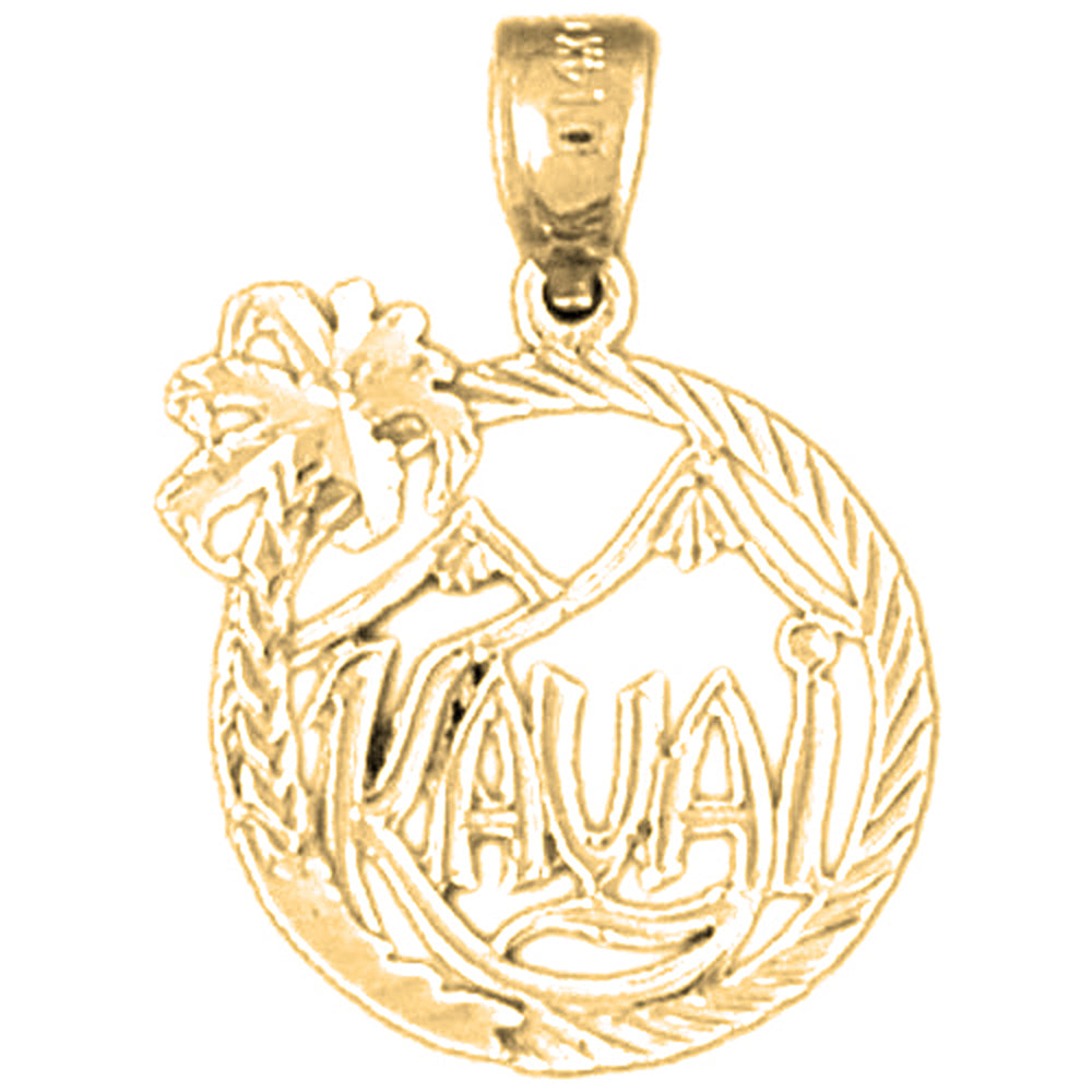 Yellow Gold-plated Silver Kauai Pendant