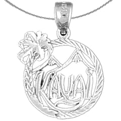 Kauai-Anhänger aus Sterlingsilber (rhodiniert oder gelbvergoldet)