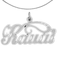Sterling Silver Kauai Pendant (Rhodium or Yellow Gold-plated)