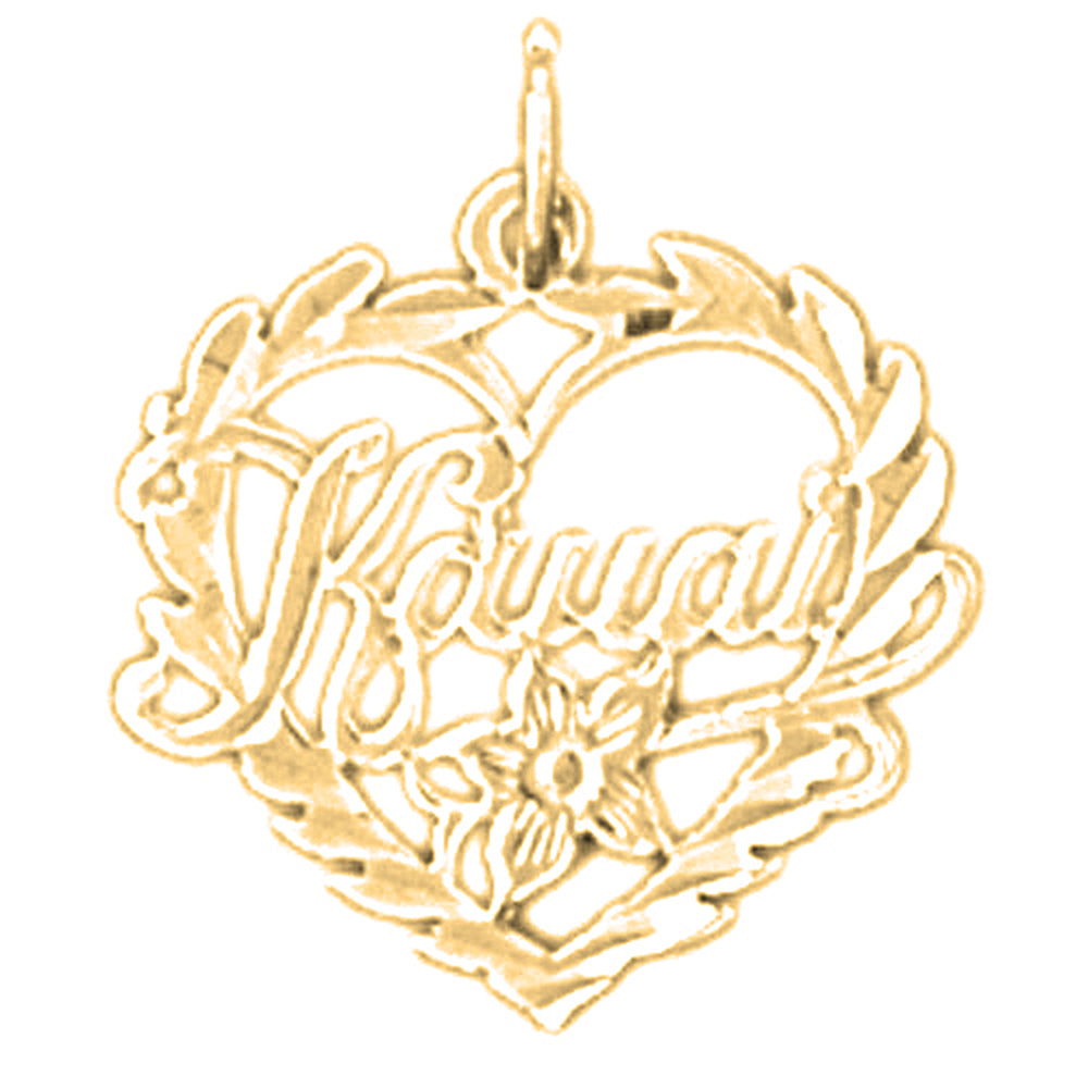 Yellow Gold-plated Silver Kauai Pendant