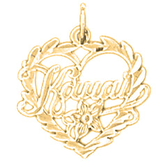 Yellow Gold-plated Silver Kauai Pendant