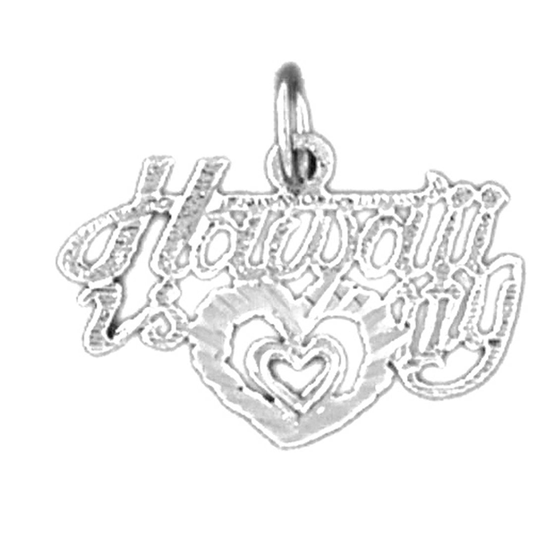 Sterling Silver Hawaii My Love Pendant