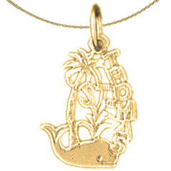 Sterling Silver St. Thomas Pendant (Rhodium or Yellow Gold-plated)