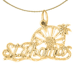 Colgante de Santo Tomás en plata de ley (bañado en rodio o oro amarillo)