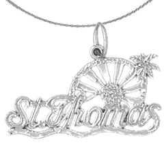 Colgante de Santo Tomás en plata de ley (bañado en rodio o oro amarillo)