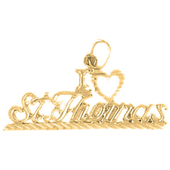 Yellow Gold-plated Silver St. Thomas Pendant