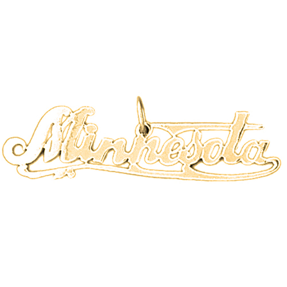 Yellow Gold-plated Silver Minnesota Pendant