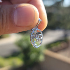 Sterling Silver Puerto Rico Pendant (Rhodium or Yellow Gold-plated)