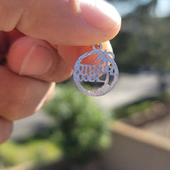 Sterling Silver Puerto Rico Pendant (Rhodium or Yellow Gold-plated)