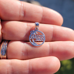 Sterling Silver Puerto Rico Pendant (Rhodium or Yellow Gold-plated)
