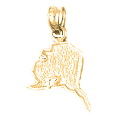 Yellow Gold-plated Silver Alaska Pendant