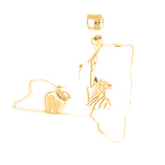 Yellow Gold-plated Silver New York Pendant