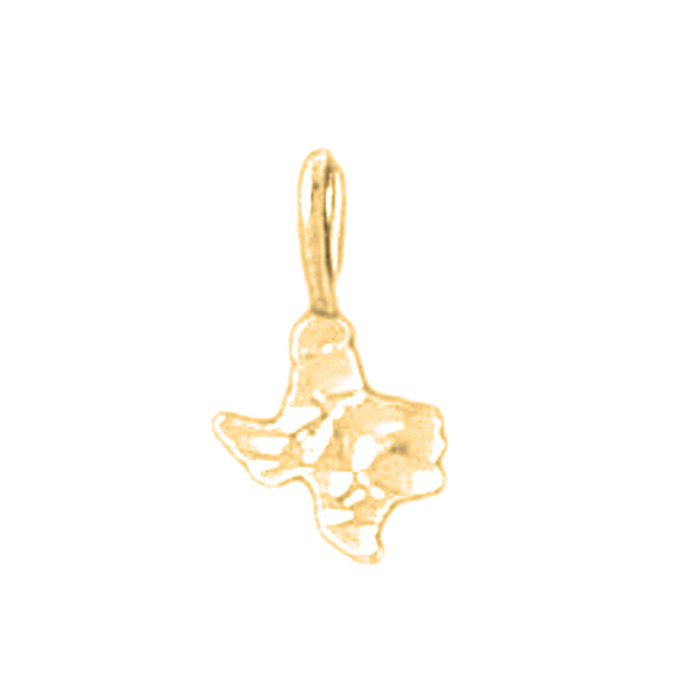 Yellow Gold-plated Silver Texas Pendant