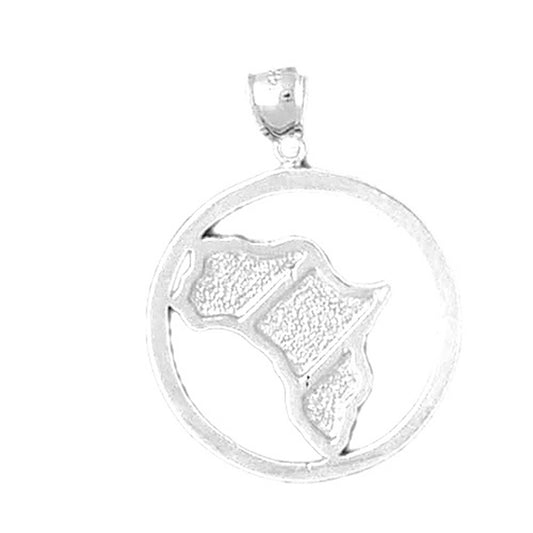 Sterling Silver Africa Pendant