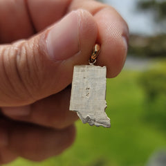 Sterling Silver Indiana Pendant (Rhodium or Yellow Gold-plated)