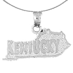 Sterling Silver Kentucky Pendant (Rhodium or Yellow Gold-plated)
