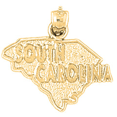 Yellow Gold-plated Silver South Carolina Pendant
