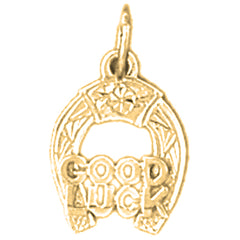 Yellow Gold-plated Silver Horseshoe Pendant