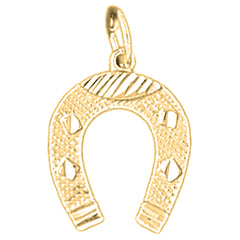Yellow Gold-plated Silver Horseshoe Pendant