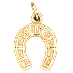 Yellow Gold-plated Silver Horseshoe Pendant