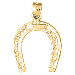 Yellow Gold-plated Silver Horseshoe Pendant