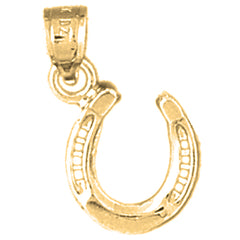 Yellow Gold-plated Silver Horseshoe Pendant