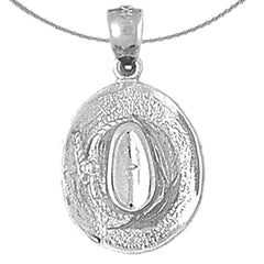 Colgante de sombrero de vaquero 3D de plata de ley (bañado en rodio o oro amarillo)