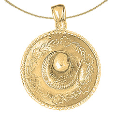 Colgante Sombrero 3D de plata de ley (bañado en rodio o oro amarillo)