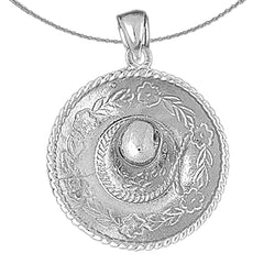 Colgante Sombrero 3D de plata de ley (bañado en rodio o oro amarillo)
