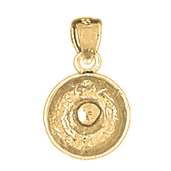 Yellow Gold-plated Silver 3D Sombrero Pendant