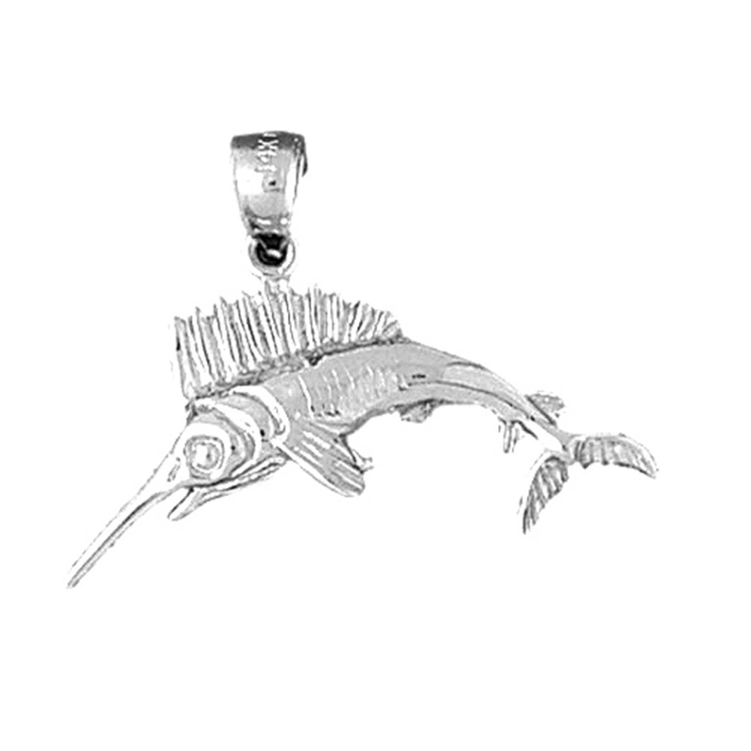 Sterling Silver Marlin Pendant