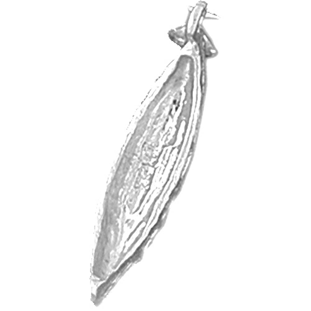 Sterling Silver 3D Canoe Pendant